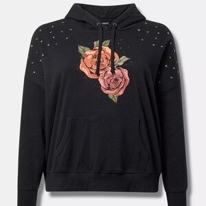 Torrid Women's Mystic Moon Relaxed Fit Cozy Fleece Studded Hoodie 2(18-20) NWT